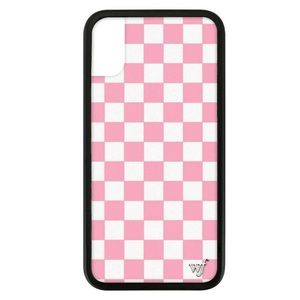 Wildflower Phone Case Pink Checker iPhone X/XS
